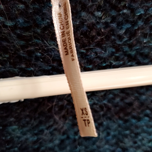 Free People Green Marled Mohair & Alpaca Blend Wrap Sweater size XS - Picture 3 of 9